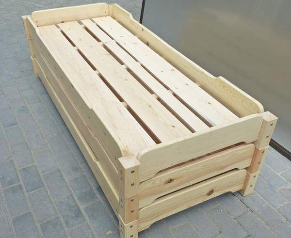 單層兒童實木床